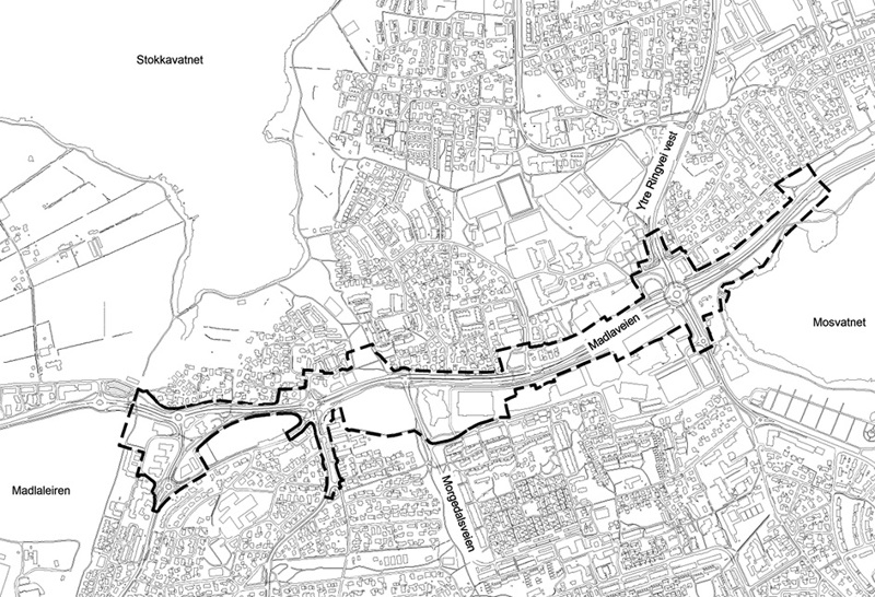 Oversiktskart med plangrense