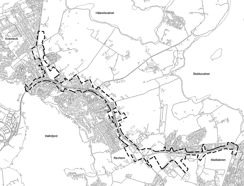 Oversiktskart med plangrense