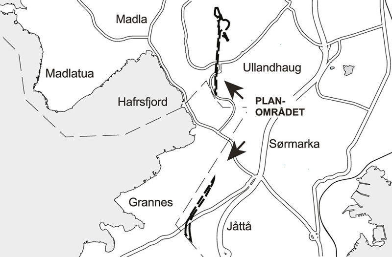 Oversiktskart med plangrense