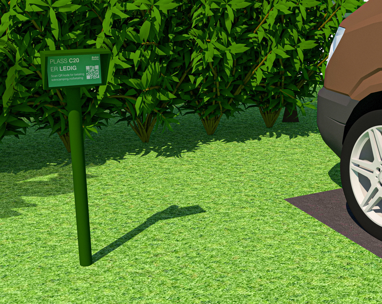 Illustrasjonsbilde av skiltet sammen med en bobil.