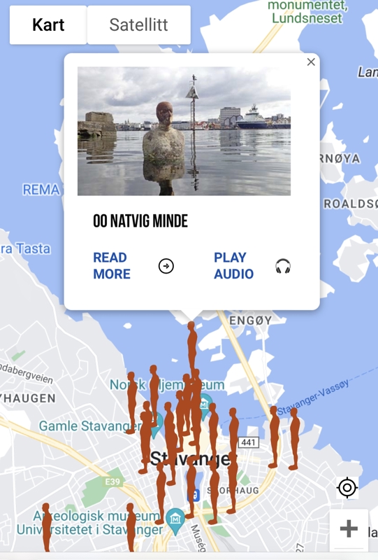 Kart, Broken Column med syntetisk tale