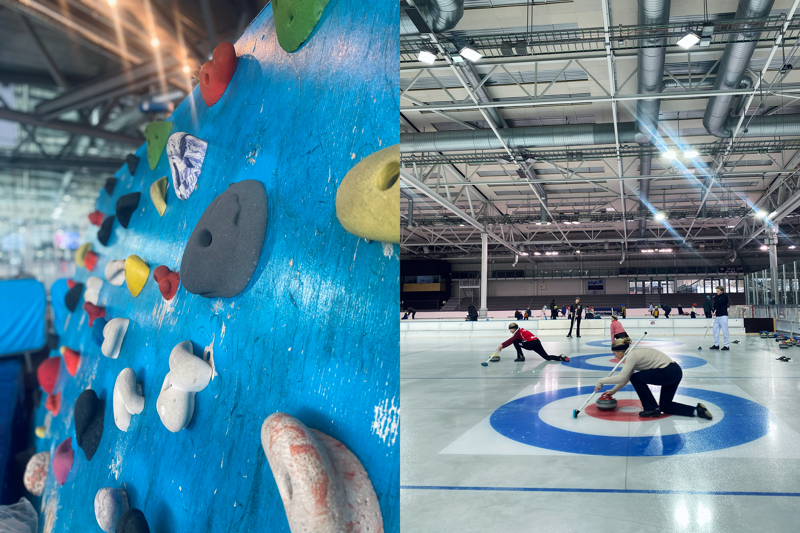 Klatring og curling på Sørmarka Arena